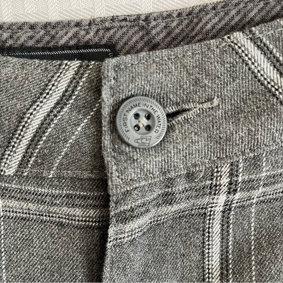 O’NEILL Hybrid Board Shorts Flat Front Gray Plaid Size 32 - Picture 3 of 9
